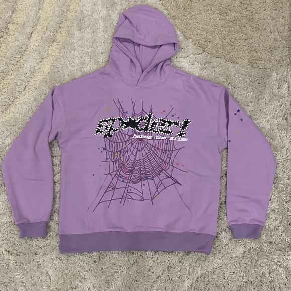 Sp5der Other - Spider Purple Açaí Sp*der! Web Logo Pullover Hoodie men’s size large